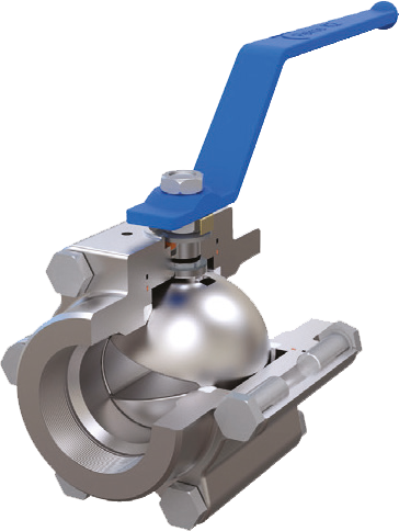 PEKOS KULEVENTIL MED V-PORT FOR REGULERING